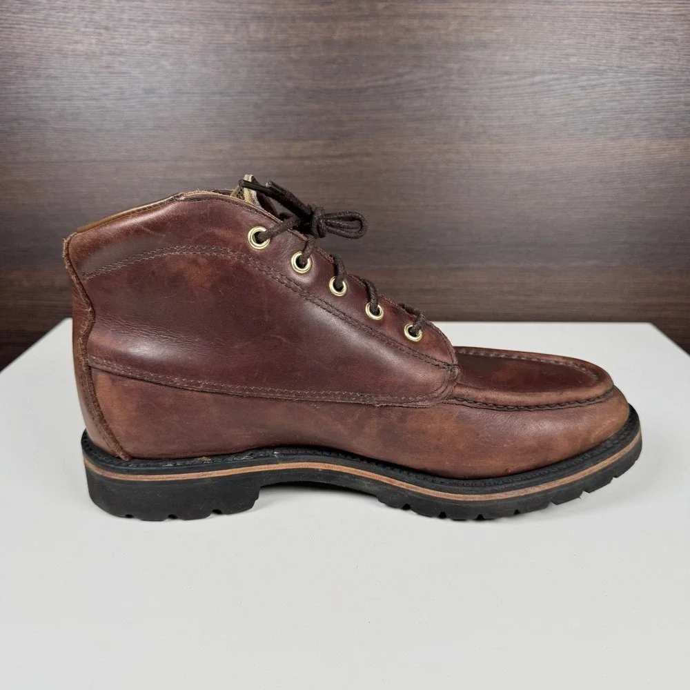 Vtg Filson Men 7904 Uplander Chukka Leather Boots Outdoor Moc Toe USA Vibram 9 D
